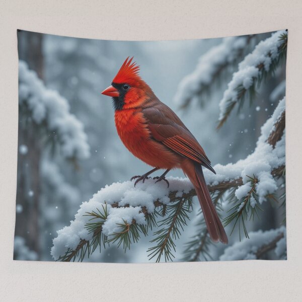 Item preview, Cardinal Perched on Snowy Branch designed and sold by InezPhotography.