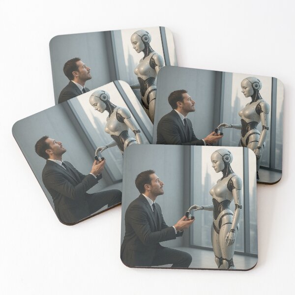 Item preview, Un hombre le propone matrimonio a una robot con inteligencia artificial designed and sold by RastislavS.