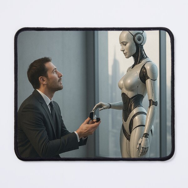 Item preview, Man Proposing Marriage to Female AI Robot designed and sold by RastislavS.