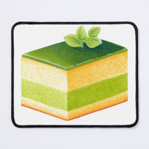 Item preview, Matcha Castella – Japanese Green Tea Sponge Cake Illustration designed and sold by BobaBunny76.
