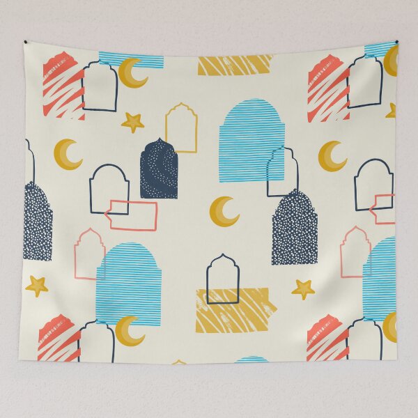 Item preview, Arabic Ramadan Ornaments Pattern designed and sold by Farissa Designs.