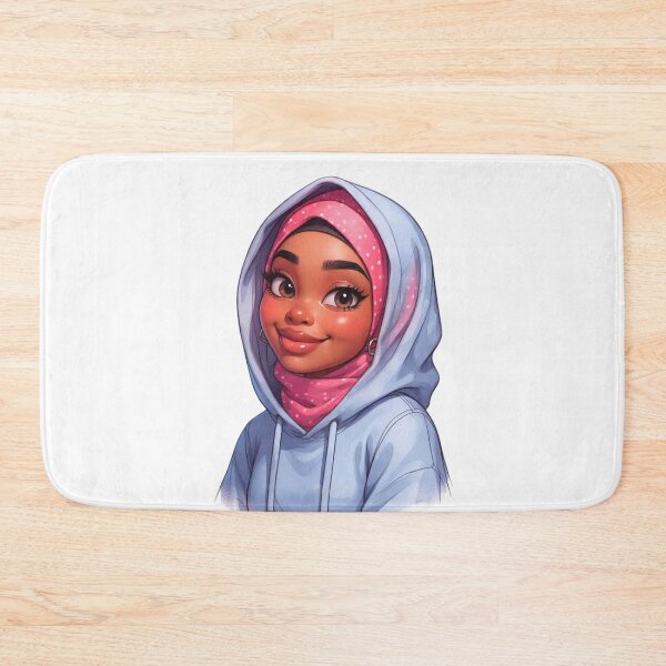 Item preview, Cute Hijabi Girl Sticker | Muslim Woman in Hoodie with Pink Scarf designed and sold by Lulunza.