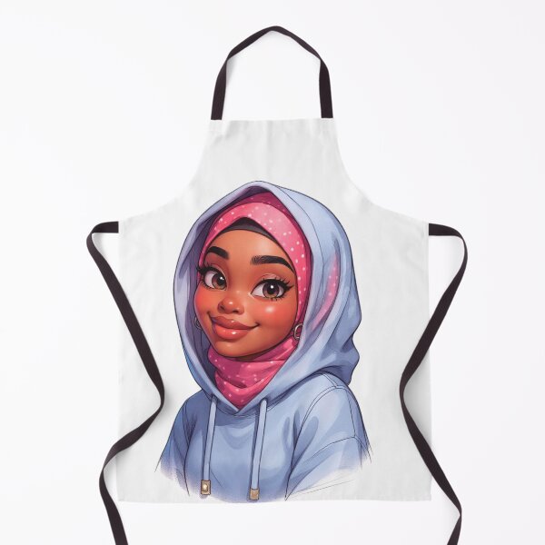 Item preview, Cute Hijabi Girl Sticker | Muslim Woman in Hoodie with Pink Scarf designed and sold by Lulunza.