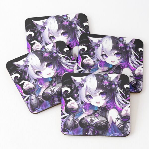 Item preview, nekogirl purple and black designed and sold by ghostevisions.