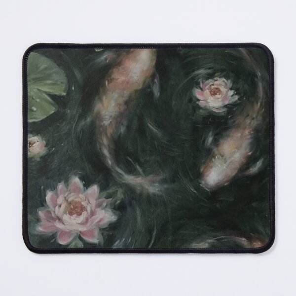 Item preview, dark academia koi fish painting aesthetic lillies  designed and sold by fish tank shop .
