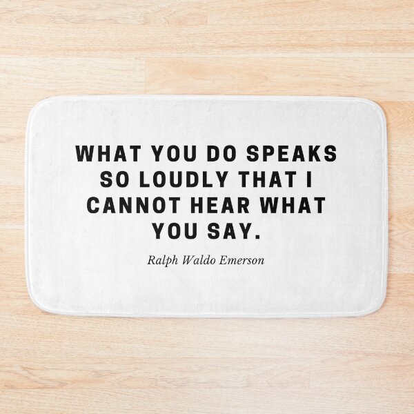 Item preview, Actions speak louder — Minimalist Emerson Quote on Leadership designed and sold by Out of Orbit.