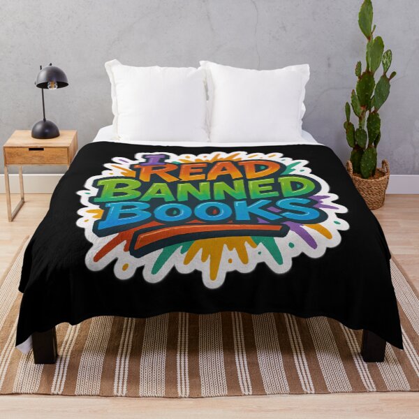Item preview, I Read Banned Books Graffiti Protest Art designed and sold by PinUpPizzazz.