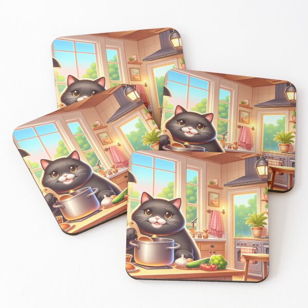 Item preview, Cat has happy cooking designed and sold by ParateePShop.