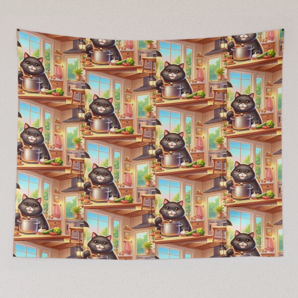Item preview, Cat has happy cooking designed and sold by ParateePShop.