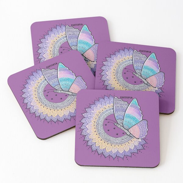Item preview, Mandala de mariposas coloridas: arte zentangle espiritual bohemio designed and sold by EditopiaArt.