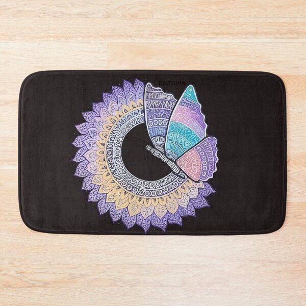 Item preview, Colorful Butterfly Mandala – Boho Spiritual Zentangle Art designed and sold by EditopiaArt.