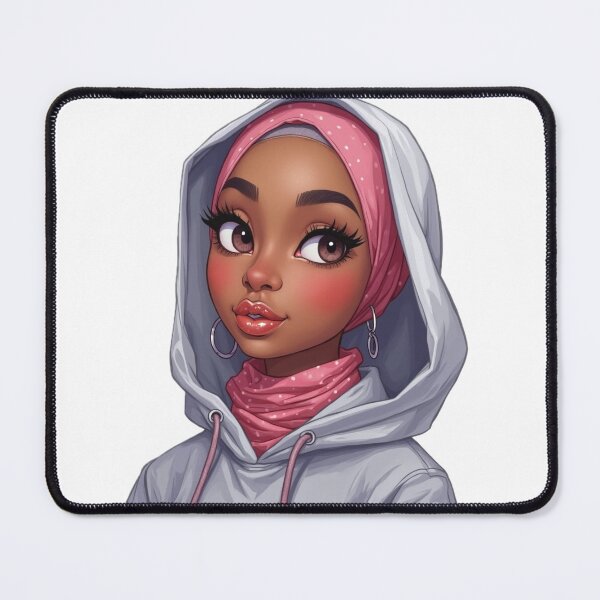 Item preview, Stylish Hijabi Girl Sticker | Cute Muslim Woman in Sporty Hoodie designed and sold by Lulunza.