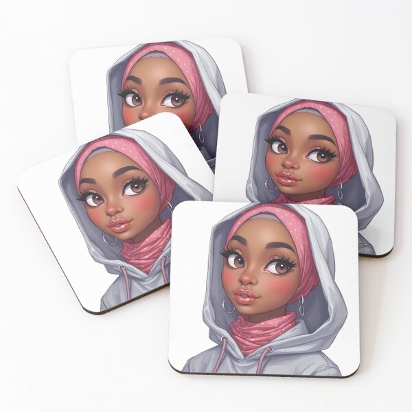 Item preview, Stylish Hijabi Girl Sticker | Cute Muslim Woman in Sporty Hoodie designed and sold by Lulunza.