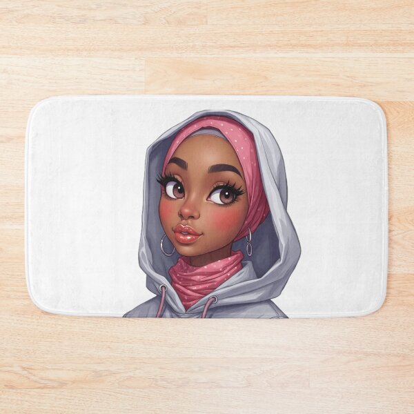 Item preview, Stylish Hijabi Girl Sticker | Cute Muslim Woman in Sporty Hoodie designed and sold by Lulunza.