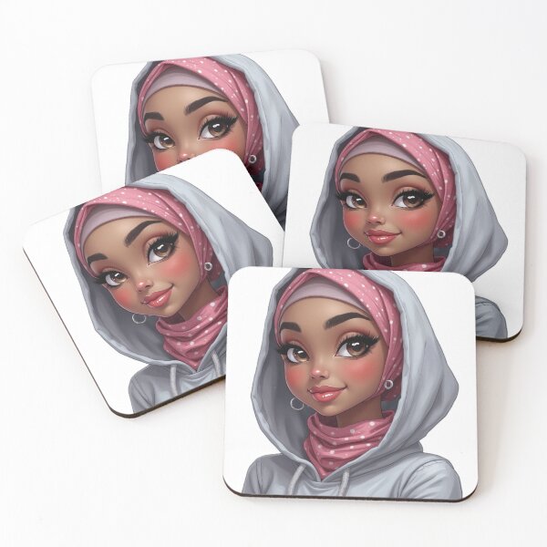 Item preview, Beautiful Hijabi Girl Sticker | Muslimah in Hoodie with Sparkles designed and sold by Lulunza.