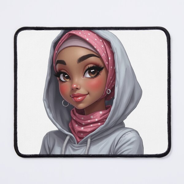 Item preview, Beautiful Hijabi Girl Sticker | Muslimah in Hoodie with Sparkles designed and sold by Lulunza.
