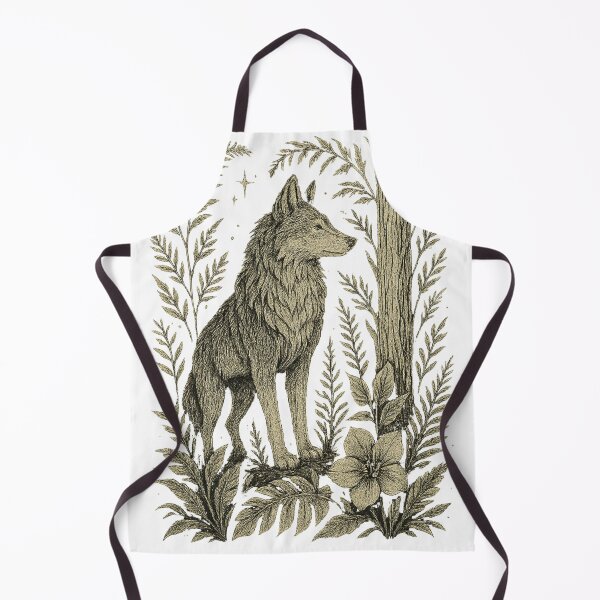 Item preview, Lone Wolf Design Vintage Woodland Wildlife Scene Retro Nature Art Print designed and sold by LOWKEY LEGENDARY APPAREL™.