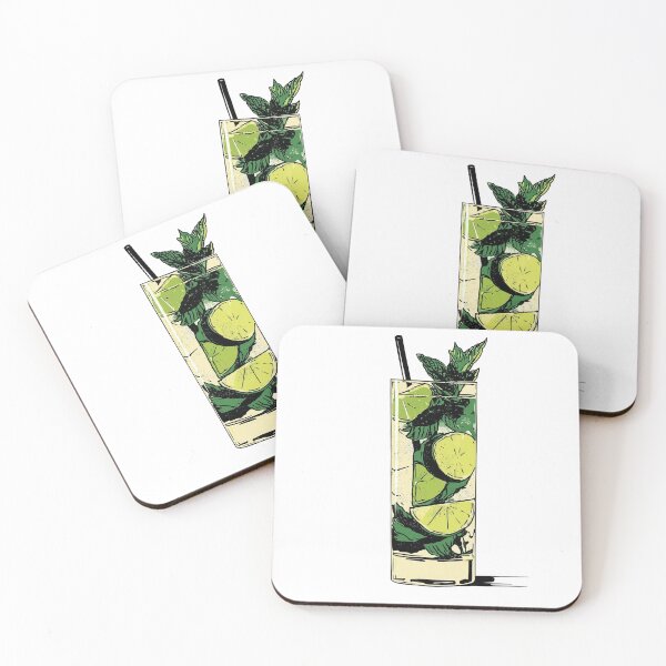 Item preview, Mojito Cocktail – Lime and Mint Drink Illustration designed and sold by CleanLineStudio.