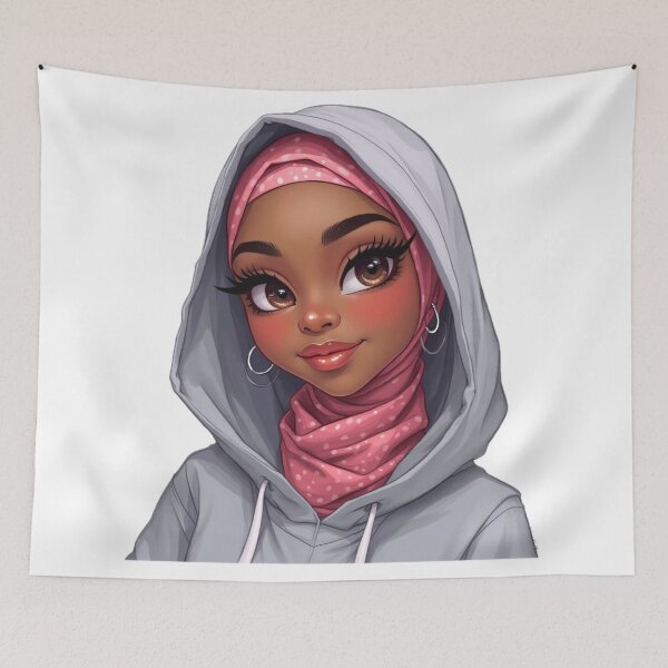 Item preview, Trendy Hijabi Girl Sticker | Cute Muslim Woman Casual Outfit designed and sold by Lulunza.