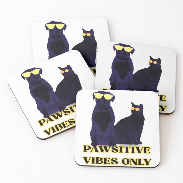 Artikelvorschau, Hund & Katze „Nur Pawsitive Vibes“ entworfen und verkauft von NogiArt.
