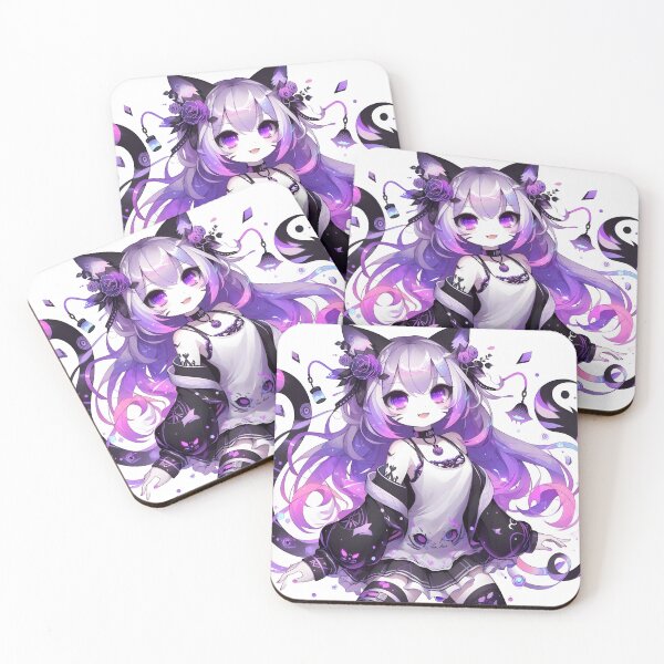 Item preview, nekogirl purple and black 2/2 designed and sold by ghostevisions.