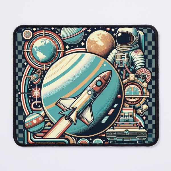 Item preview, Vintage Space Exploration Illustration – Retro Astronaut & Rocket Art designed and sold by SholoStudio.
