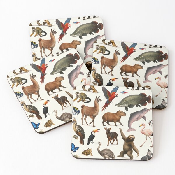 Item preview, Animals of South America Retro Illustration Chart designed and sold by kakarikihill.