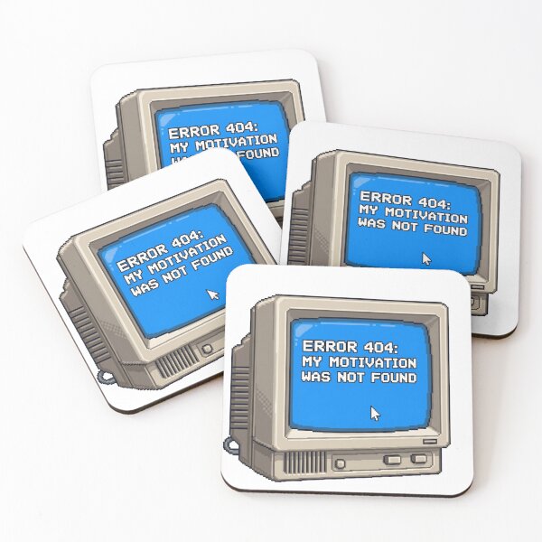 Item preview, Error 404: Motivation not found - Funny 16-bit programmer design designed and sold by Marcelware.