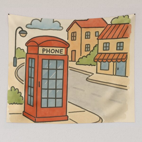 Item preview, Red  Phone Booth  designed and sold by GraphicsClub.