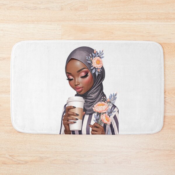 Item preview, Hijabi Girl with Coffee Sticker | Cute Muslimah Holding Cup designed and sold by Lulunza.