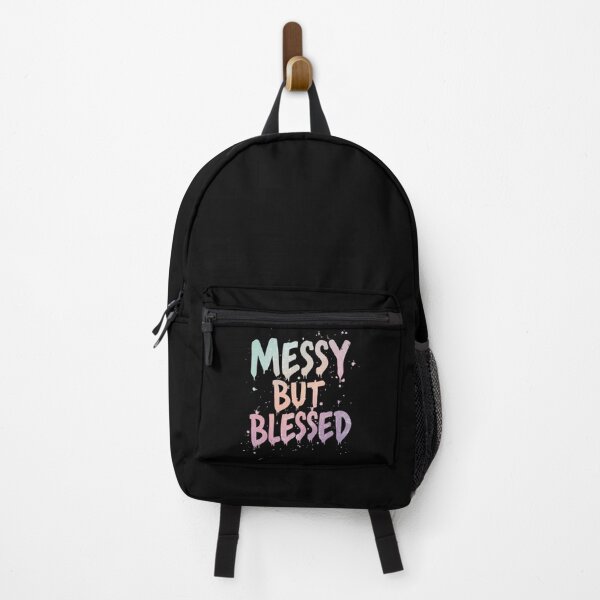 Item preview, Messy But Blessed Pastel Drip Paint Typography Inspirational T-Shirt designed and sold by FestivityFinds.