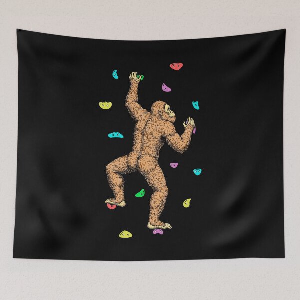 Item preview, Rock Climber Indoor Wall Climbing Bigfoot Funny Climbers designed and sold by GrandeDuc.
