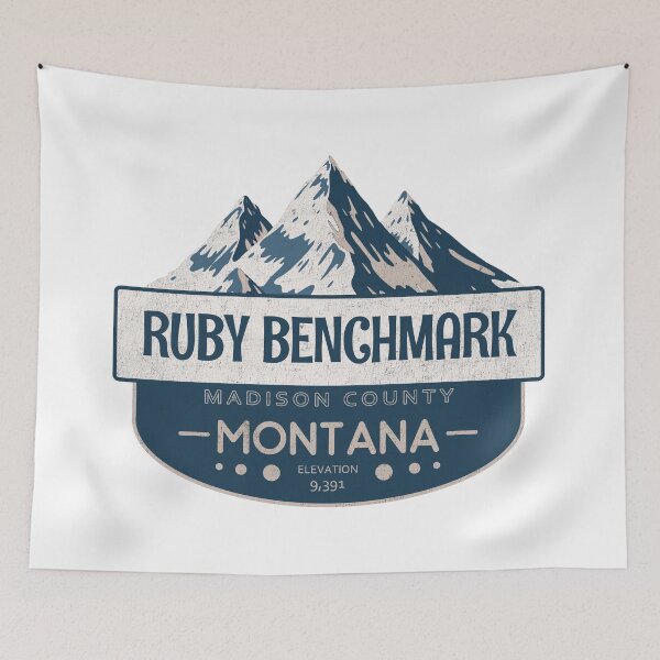 Item preview, Ruby Benchmark, Madison County, Montana, Mountain Design designed and sold by Wanderful-roads.