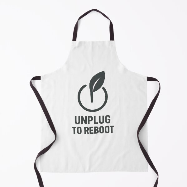 Item preview, Unplug to Reboot – Funny Tech Burnout Sticker / Mug Design designed and sold by CrossCurrent Designs.