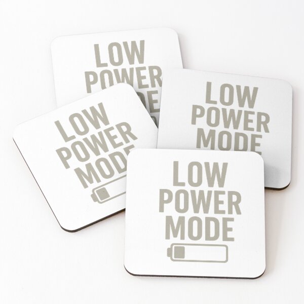 Item preview, Low Power Mode – Funny Tech Burnout Sticker / Mug Design designed and sold by CrossCurrent Designs.