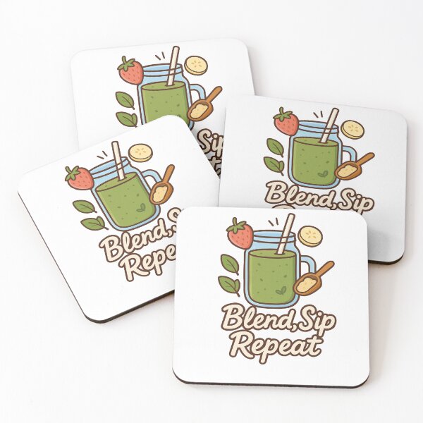 Item preview, Blend, Sip, Repeat – Smoothie Lover Design designed and sold by LilMessyKitchen.