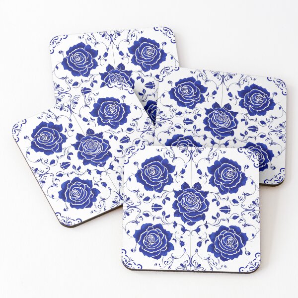 Item preview, Navy Blue Roses Floral Pattern A-Line Dress - Elegant Seamless Rose Design designed and sold by FestivityFinds.