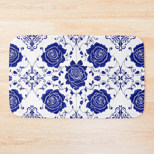 Item preview, Navy Blue Roses Floral Pattern A-Line Dress - Elegant Seamless Rose Design designed and sold by FestivityFinds.