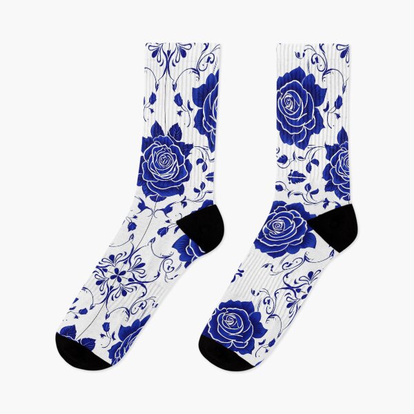 Item preview, Navy Blue Roses Floral Pattern A-Line Dress - Elegant Seamless Rose Design designed and sold by FestivityFinds.
