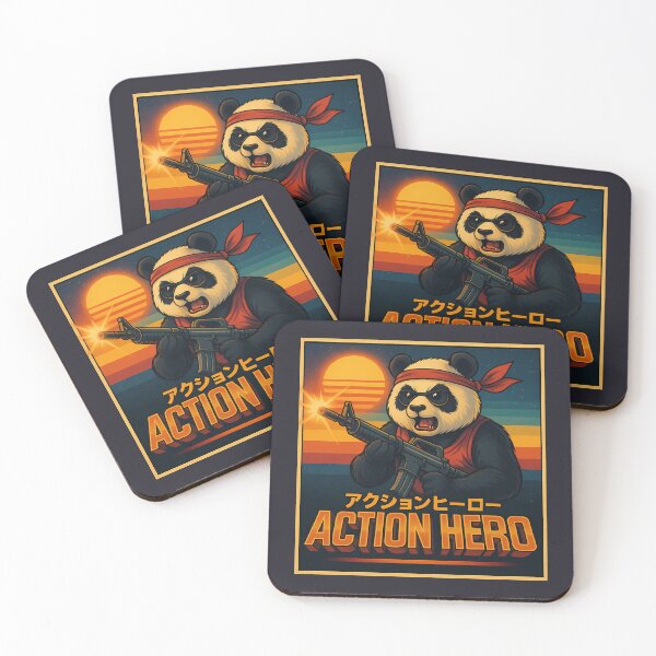 Item preview, Retro Action Hero Panda designed and sold by k3rstman1.