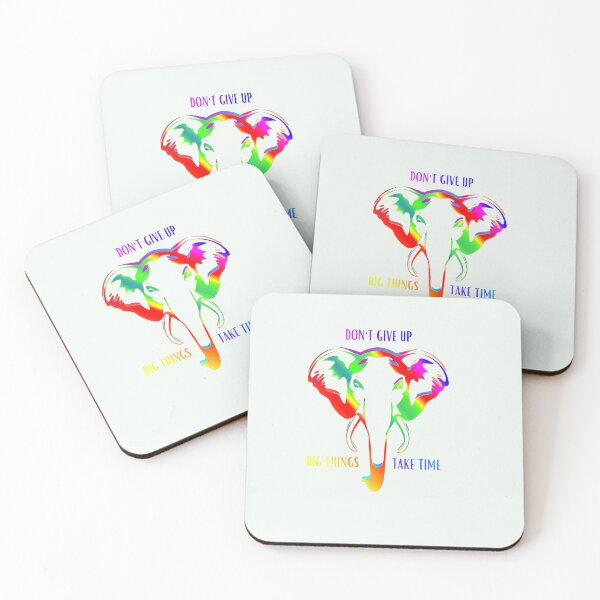 Item preview, Rainbow Elephant - Don't give up, great things take time. designed and sold by Monika Moszczyńska.