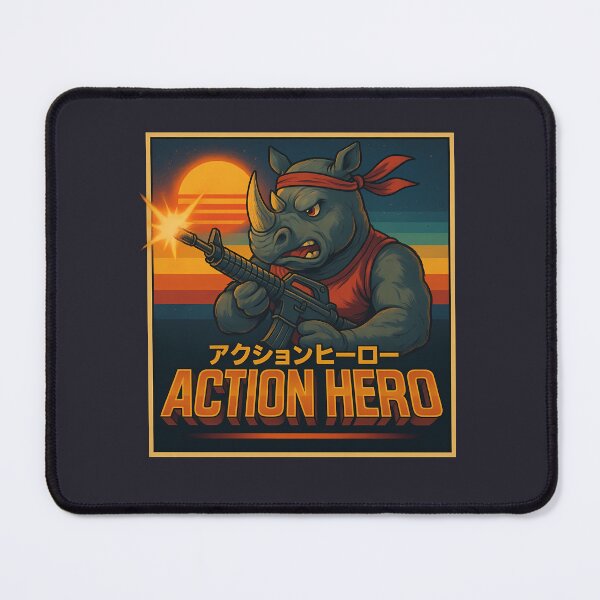 Item preview, Retro 80s Action Hero Rhino designed and sold by k3rstman1.