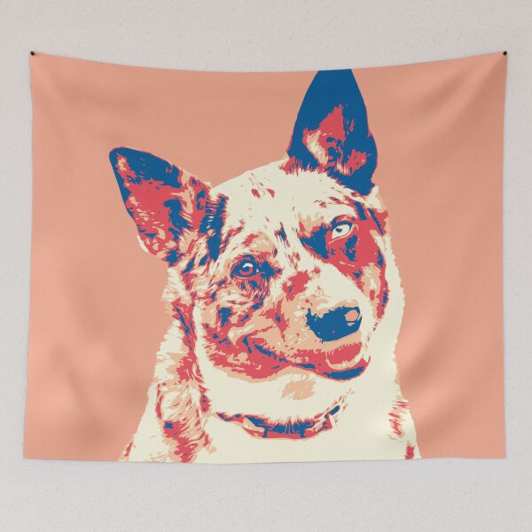 Item preview, Koolie Australian dog blue orange designed and sold by blueidesign.