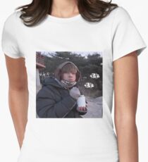 BTS V Taehyung 뷔 태형 Shirt Run Episode 53 달려라 방탄 Women's Fitted T-Shirt