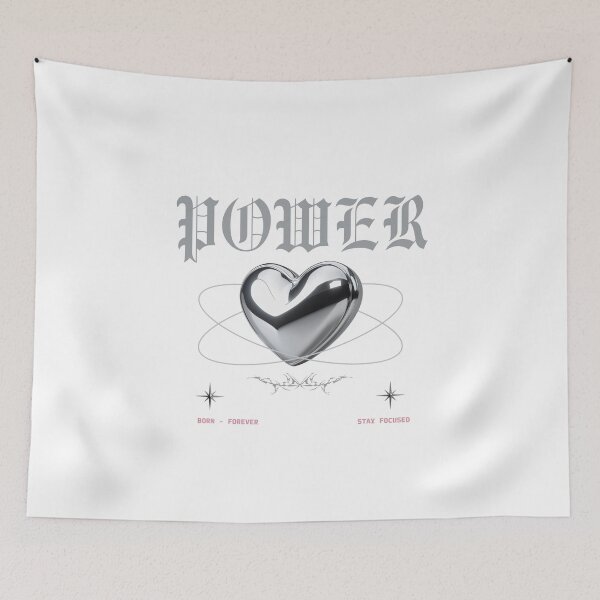 Item preview, Power Chrome Heart Metallic Y2K Aesthetic Design designed and sold by Origin-of-heart.