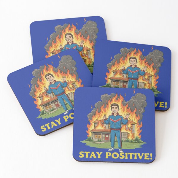 Item preview, Stay Positive House on Fire – Dark Humor Ironic Meme Design designed and sold by InkwildStudio.