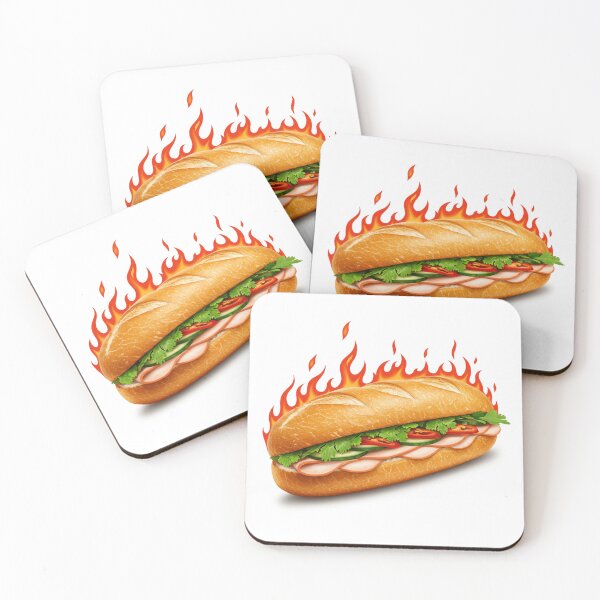 Item preview, Vietnamese Bánh Mì Sandwich Illustration designed and sold by The Rust Lab.