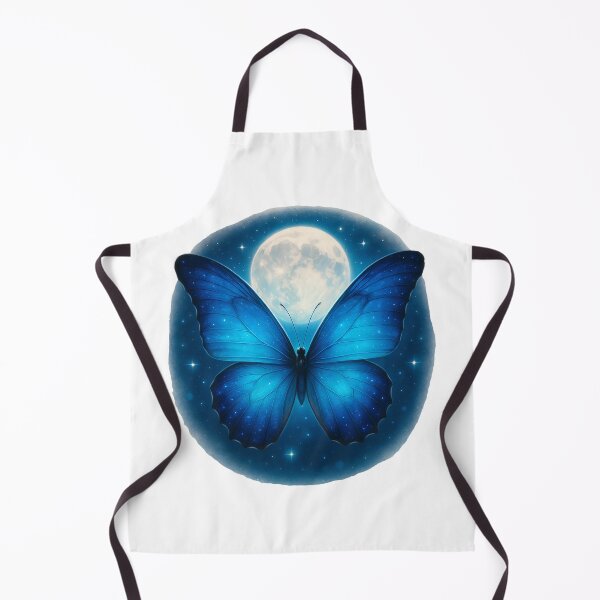 Item preview, Moonlit Blue Morpho Butterfly – Celestial Wings Under the Full Moon designed and sold by Zee's Whimsical Wonders.