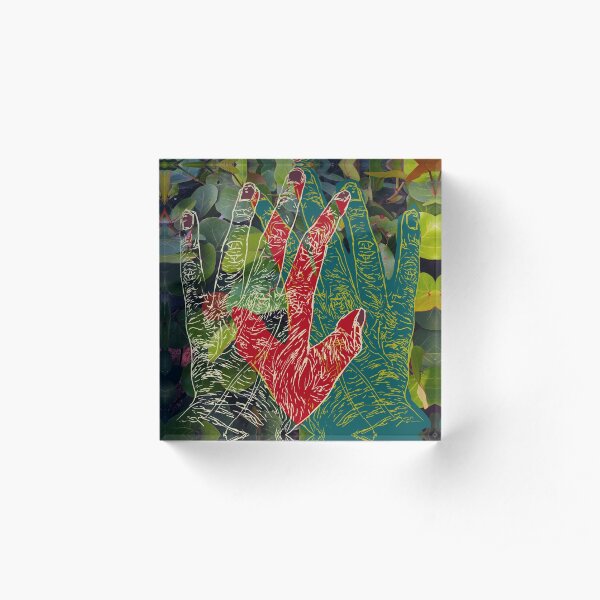 Seagrapes and Palms Acrylic Block