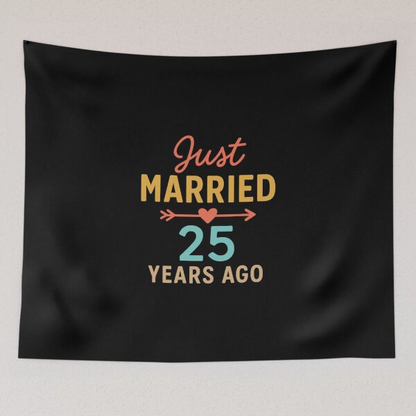 Item preview, Just Married 25 Years Ago 25th Wedding Anniversary designed and sold by Tim Mendy.